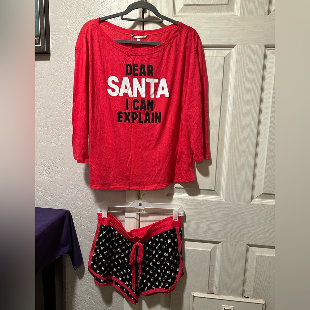 New Victoria's Secret Dear Santa I can explain PJ set